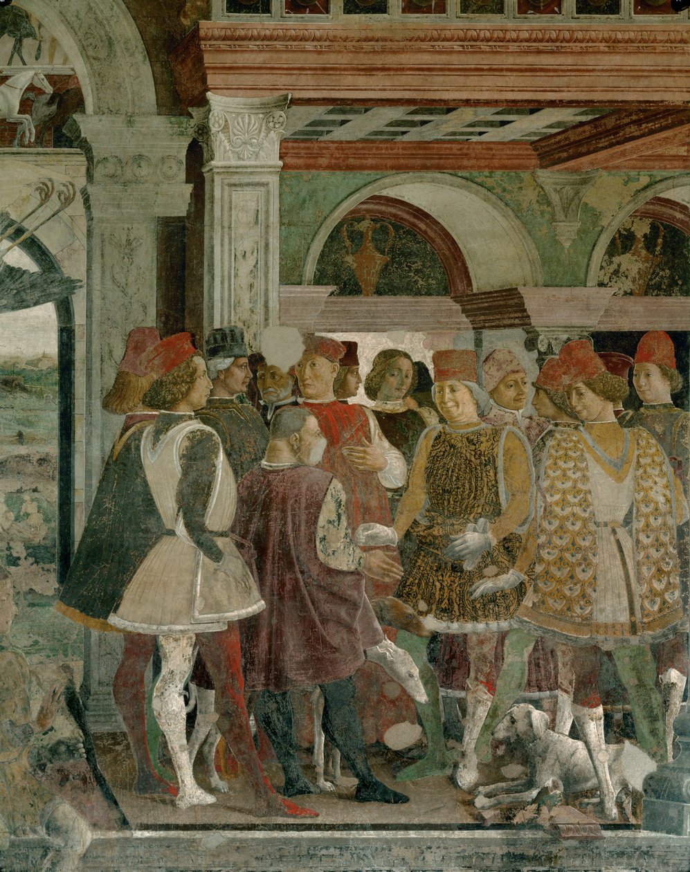 Salle des Mois : Avril (fresque) - Francesco del & Roberti Ercole de