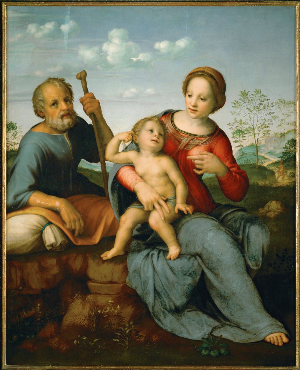 Sainte famille (bois de peuplier) - Francesco di Cristofano Franciabigio