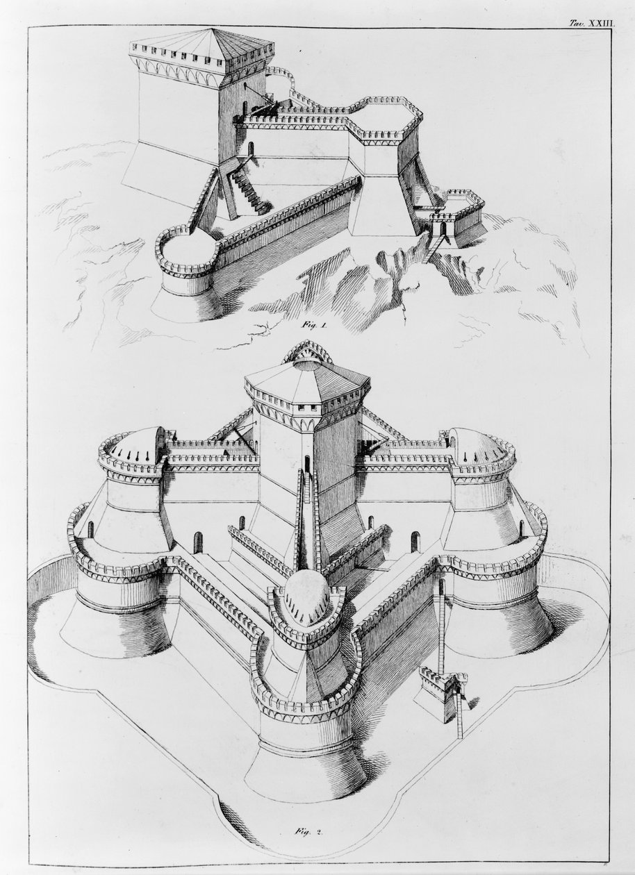 Forteresses conçues pour permettre la défense contre les attaques de toutes directions - Francesco di Giorgio (after) Martini