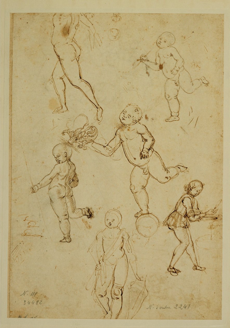 Trois enfants ; un putto ... - Francesco di Simone (attr. to)
