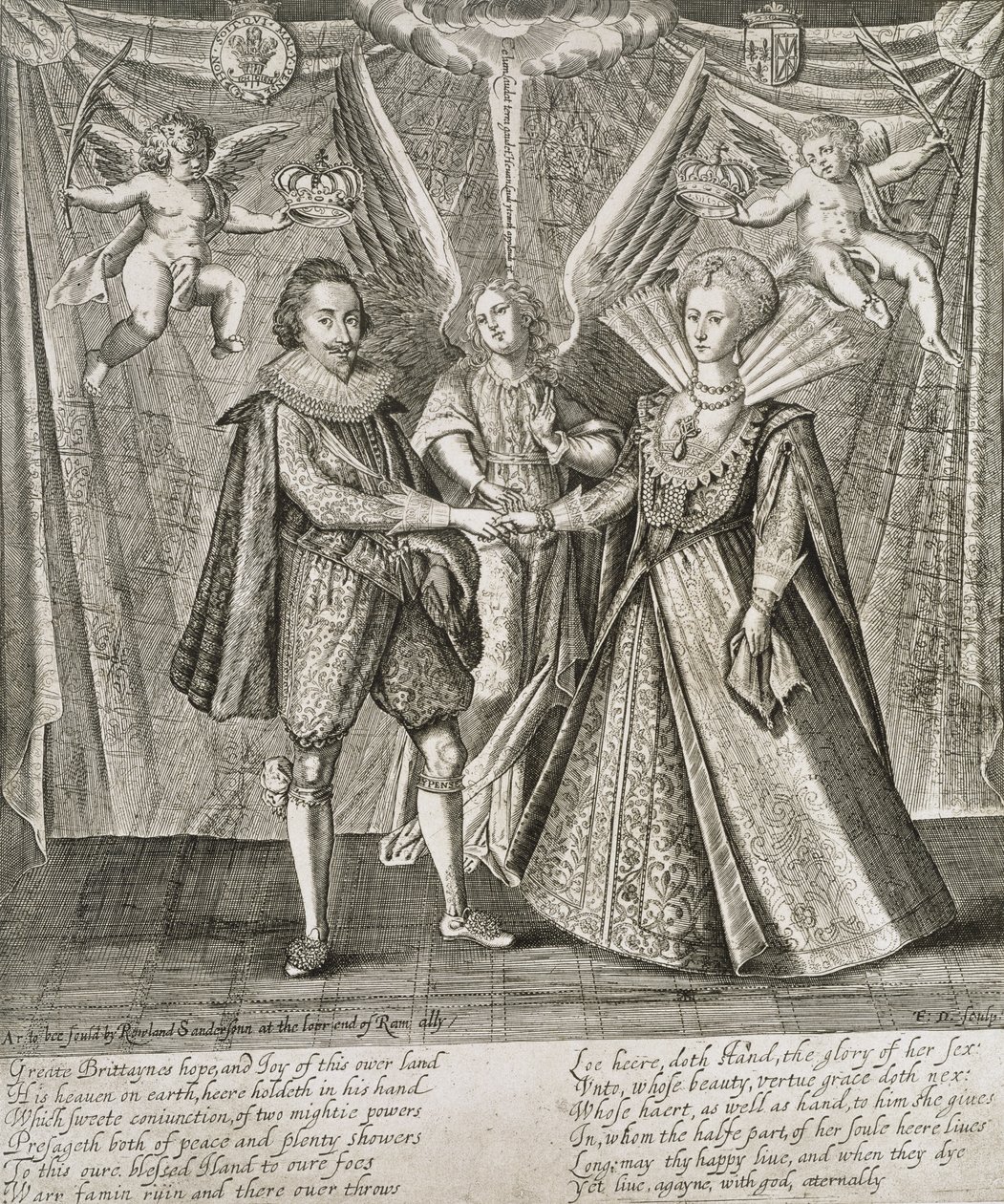 Célébration du mariage de Jacques VI et Ier (1566-1625) et Anne de Danemark (1574-1619) gravée par l