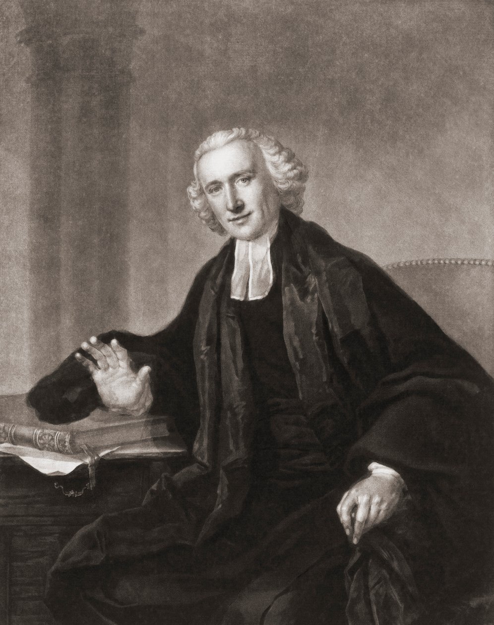 William Romaine. Portrait. (impression) - Francis (after) Cotes