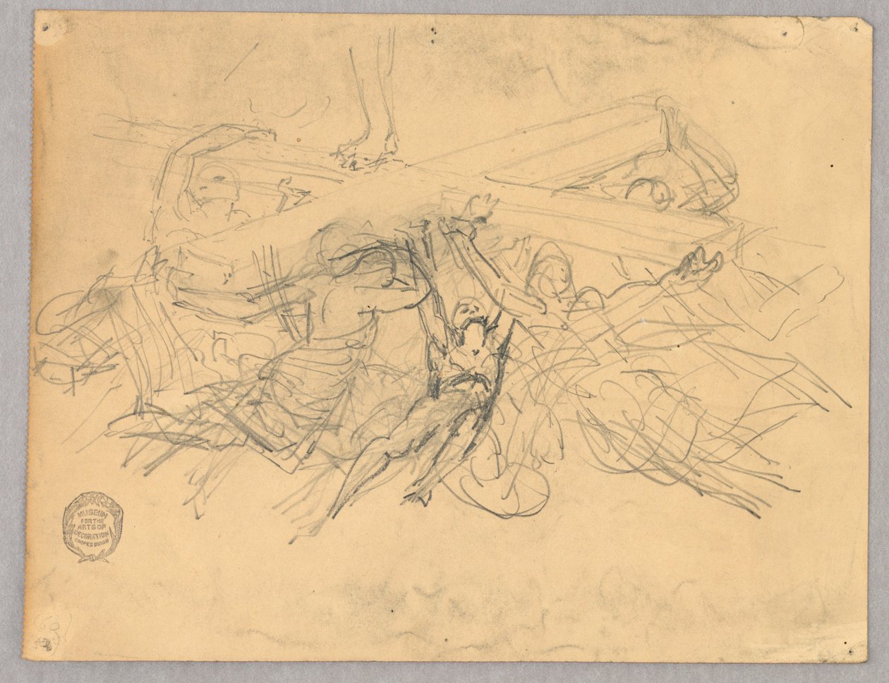 Esquisse de figures portant une croix - Francis Augustus Lathrop