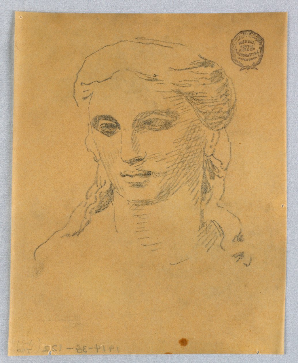 Esquisse de tête de femme - Francis Augustus Lathrop