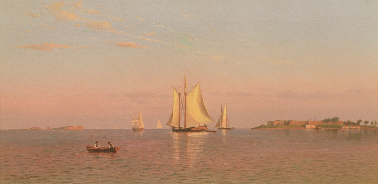 Vue du port de Boston près de Castle Island - Francis Augustus Silva