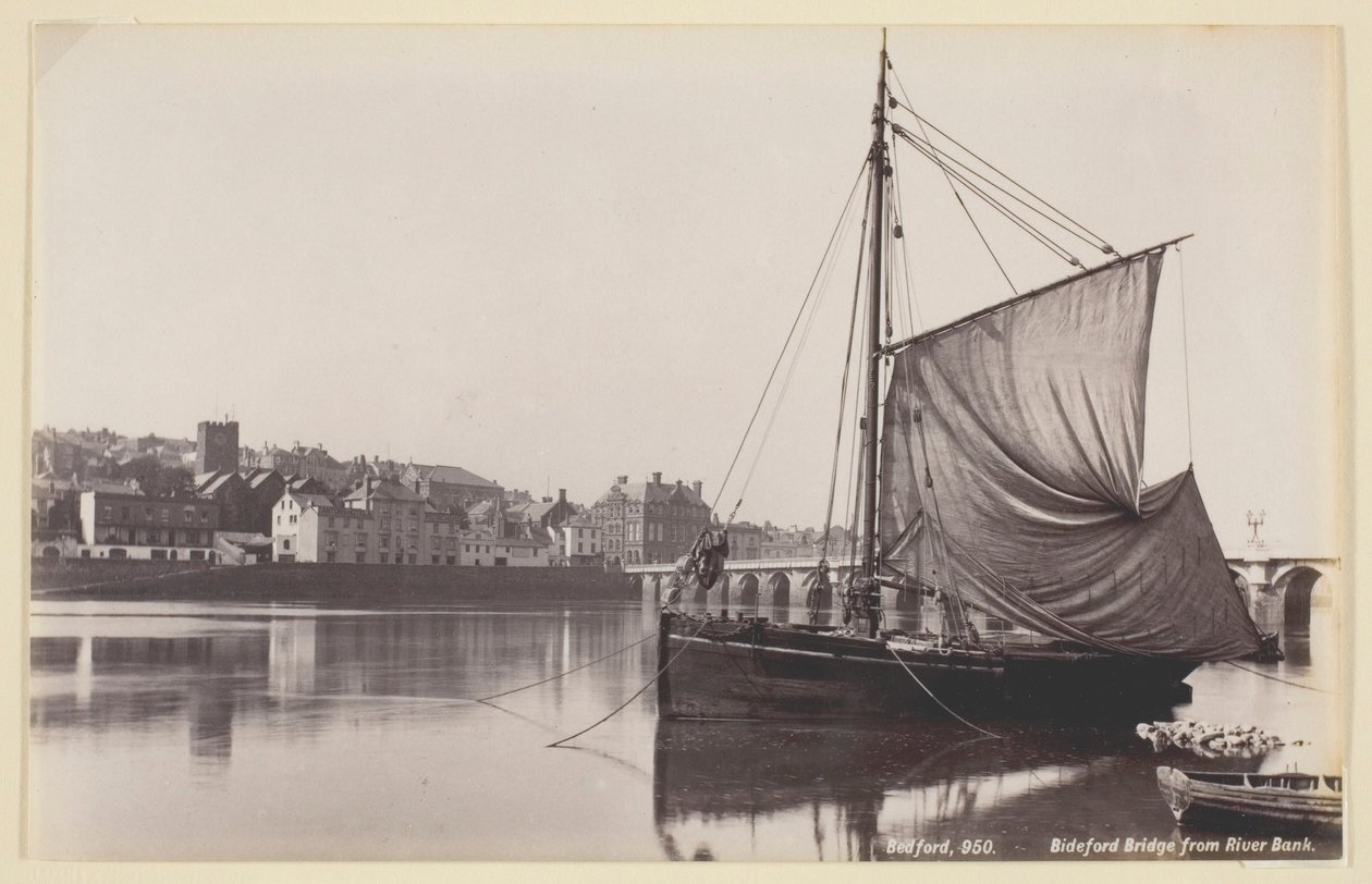 Pont de Bideford depuis la rive - Francis Bedford