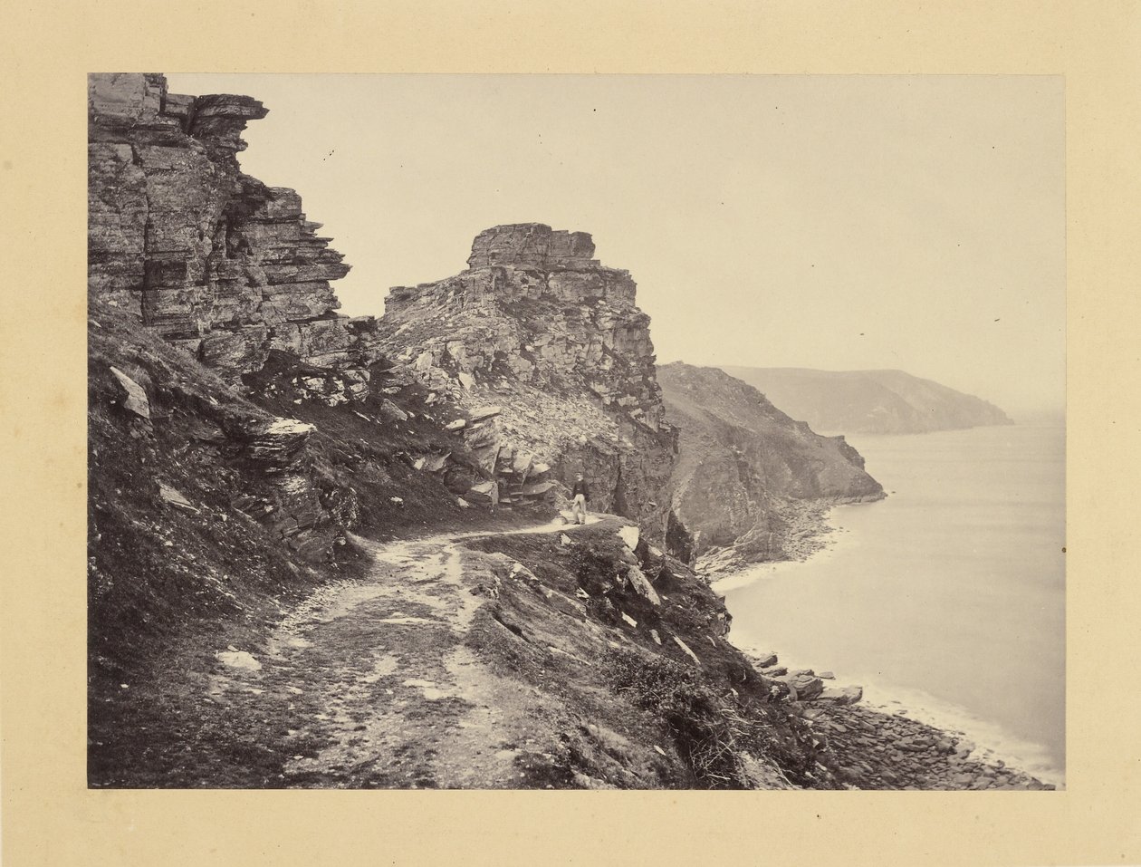 Lynton, Castle Rock, depuis le North Walk - Francis Bedford