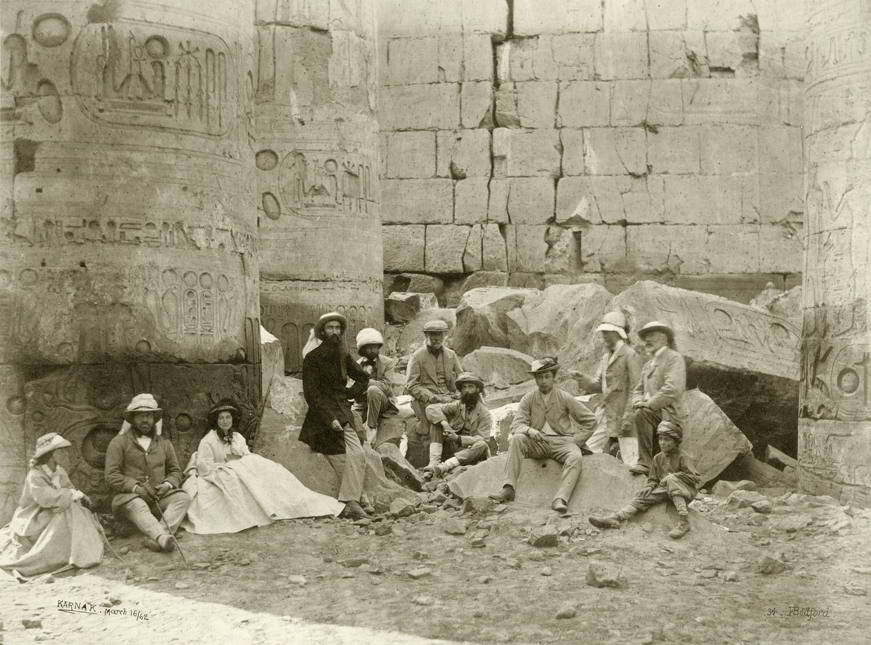 La fête du Prince de Galles dans le Temple de Karnak, 1862 - Francis Bedford