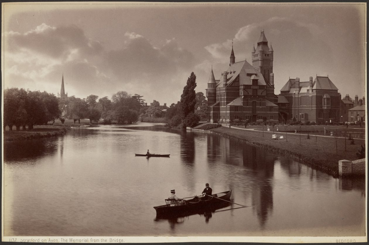 Stratford upon Avon. Le mémorial vu du pont - Francis Bedford