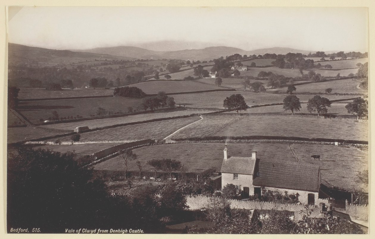 Vallée de Clwyd depuis le château de Denbigh - Francis Bedford