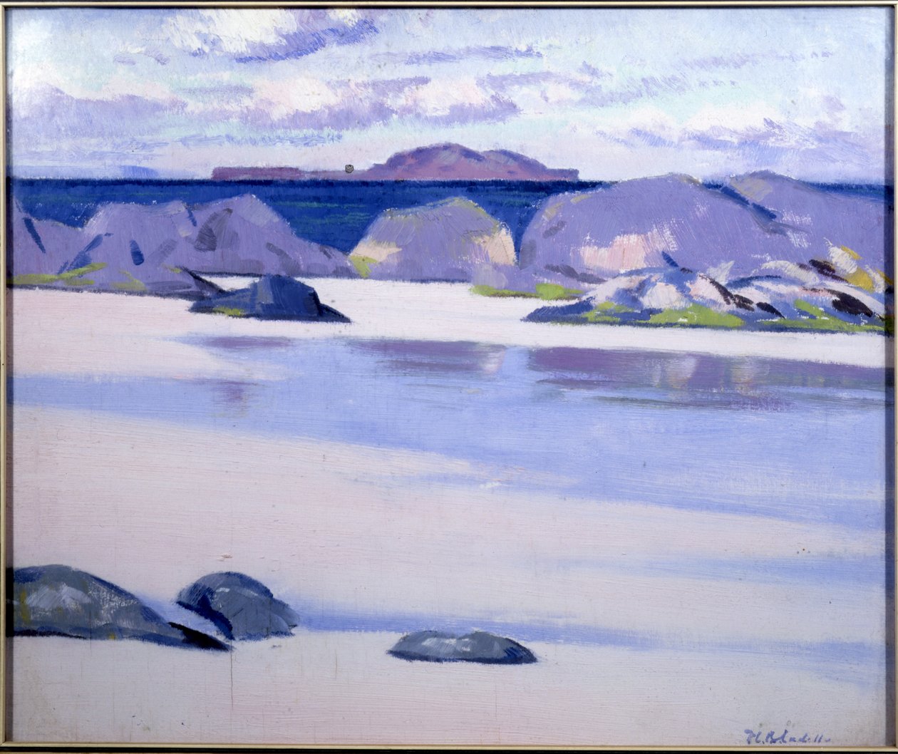 Marée basse, Iona, vue vers le Cap du Hollandais, Lunga - Francis Campbell Boileau Cadell