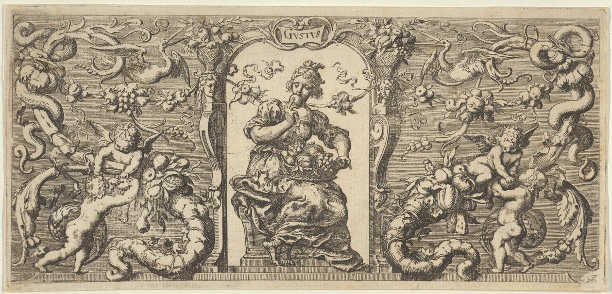 Goût Gustus, des Cinq Sens Quinque Sensuum, vers 1655 - Francis Cleyn
