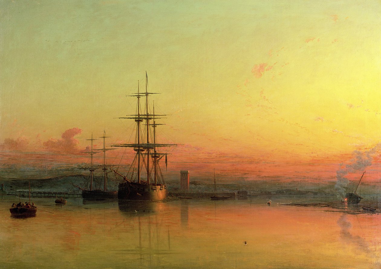 Calme plat - Coucher de soleil dans la baie d