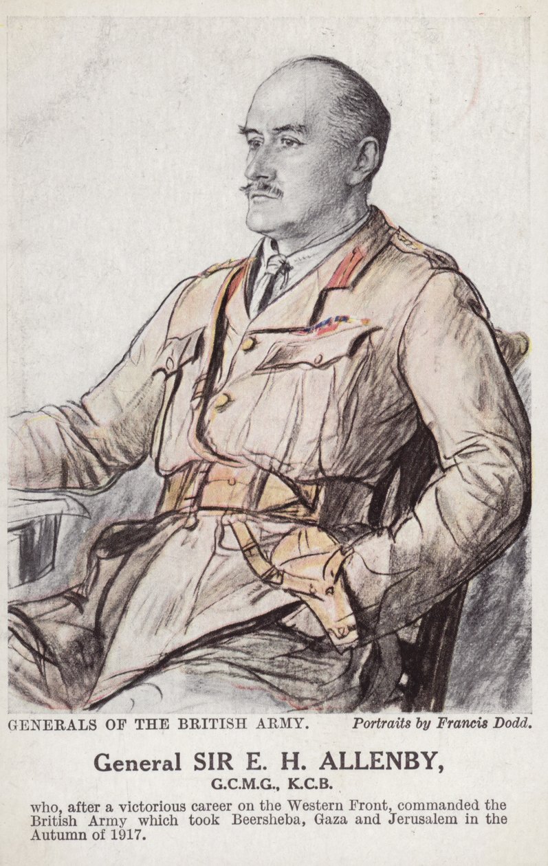 Général Sir E H H Allenby (lithographie couleur) - Francis Dodd