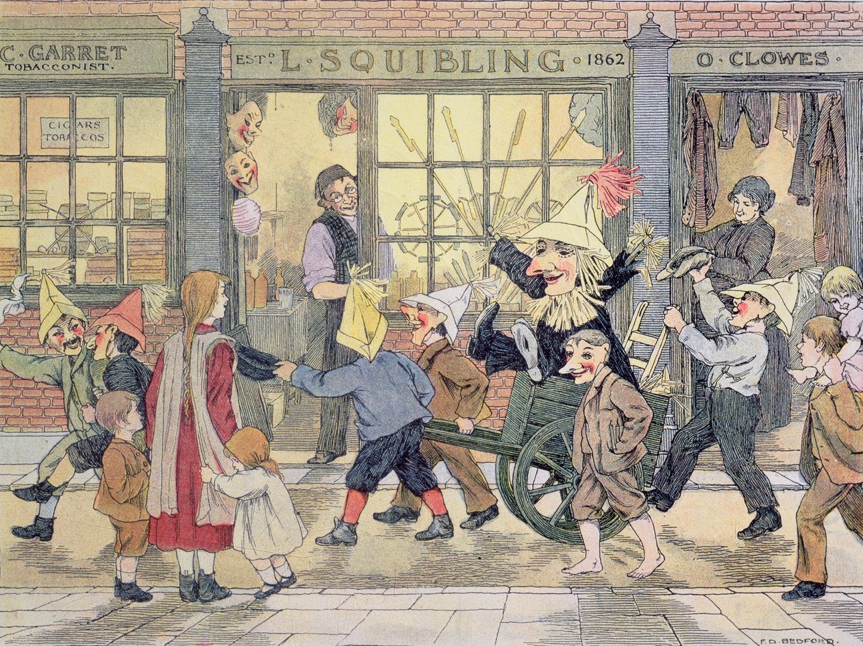 Penny for the Guy", extrait de "The Book of Shops" (Le livre des magasins) - Francis Donkin Bedford