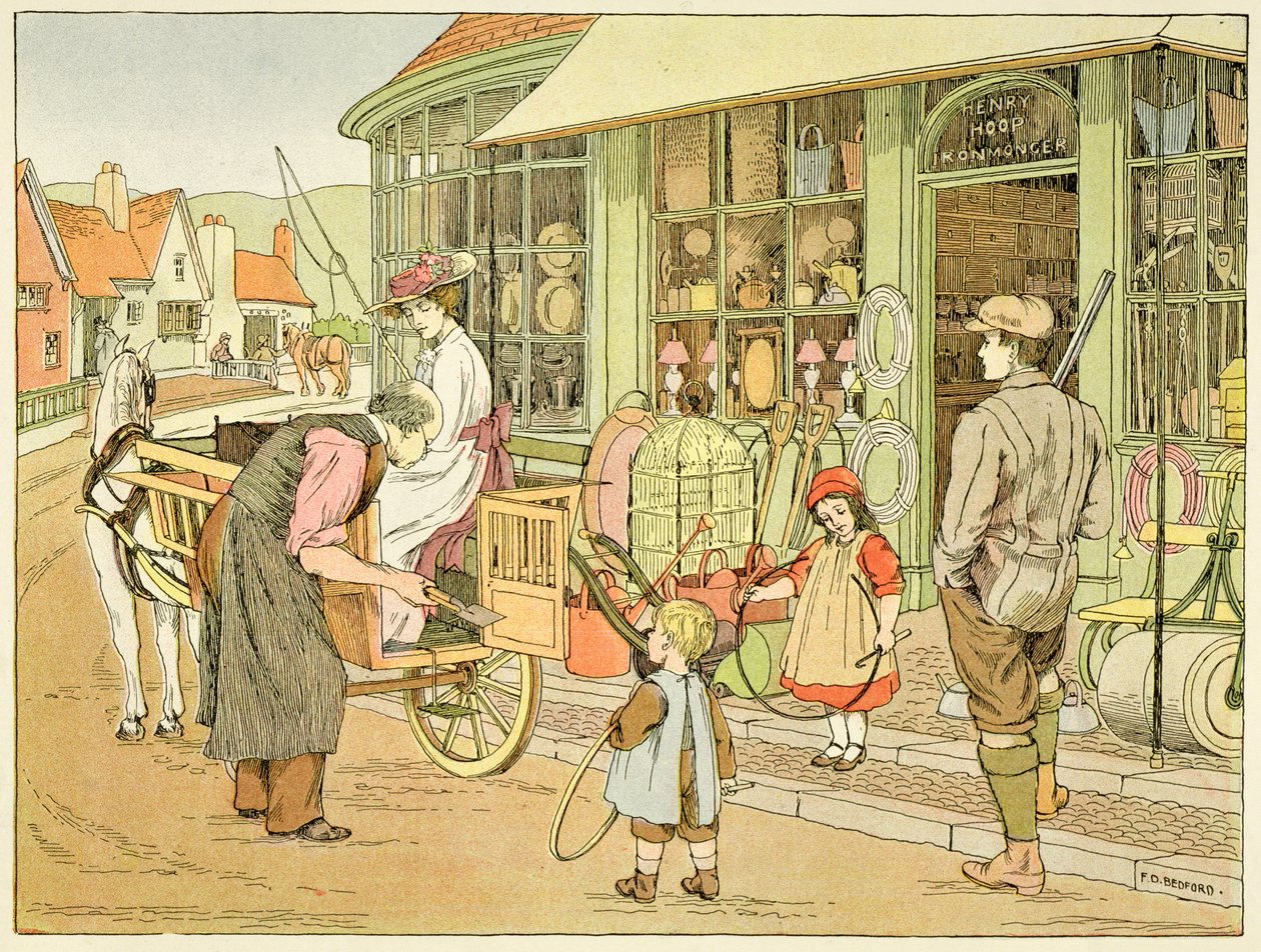 La quincaillerie, tirée de "The Book of Shops" (Le livre des magasins) - Francis Donkin Bedford