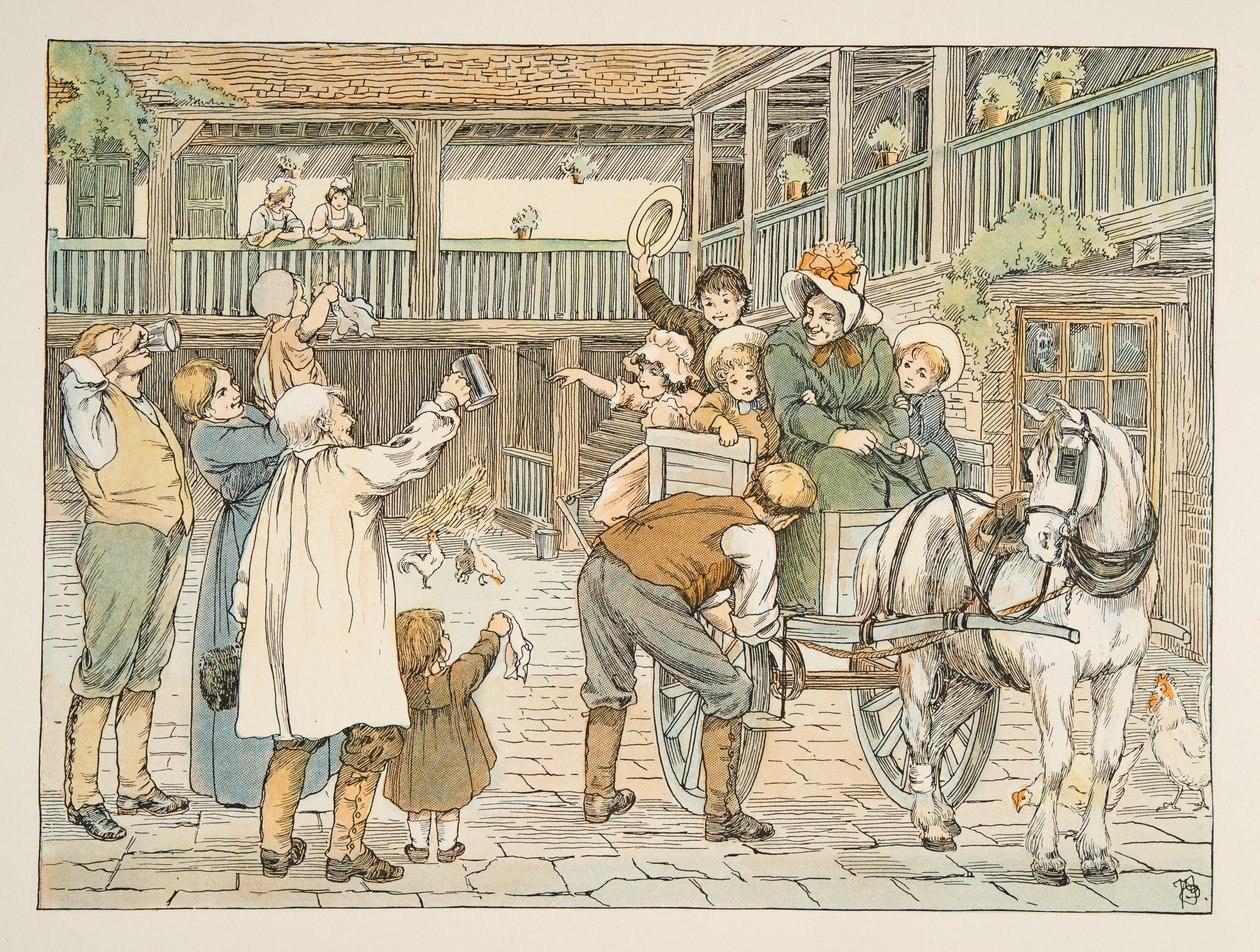 The Ostler, tiré de Four and Twenty Toilers, pub. 1900 (lithographie couleur) - Francis Donkin Bedford