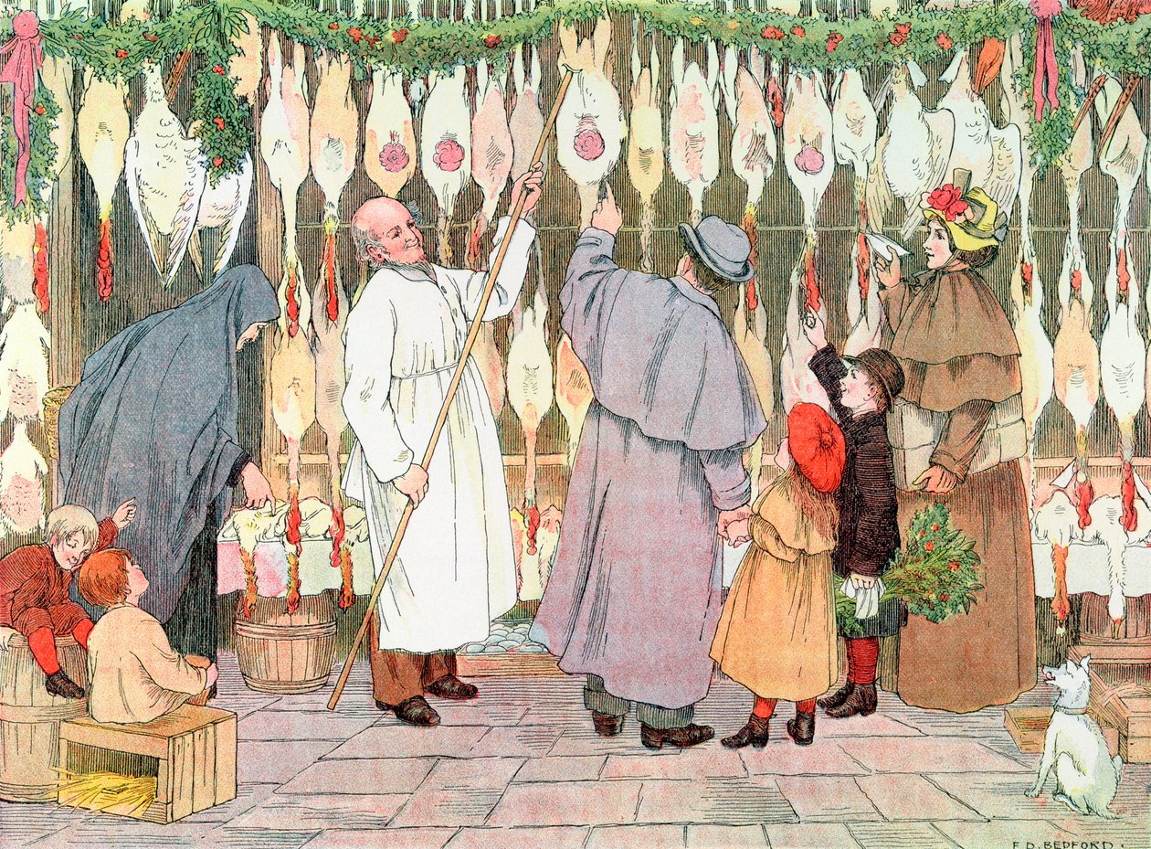Le Volailler, 1899. Du Livre des Boutiques, 1899 - Francis Donkin Bedford