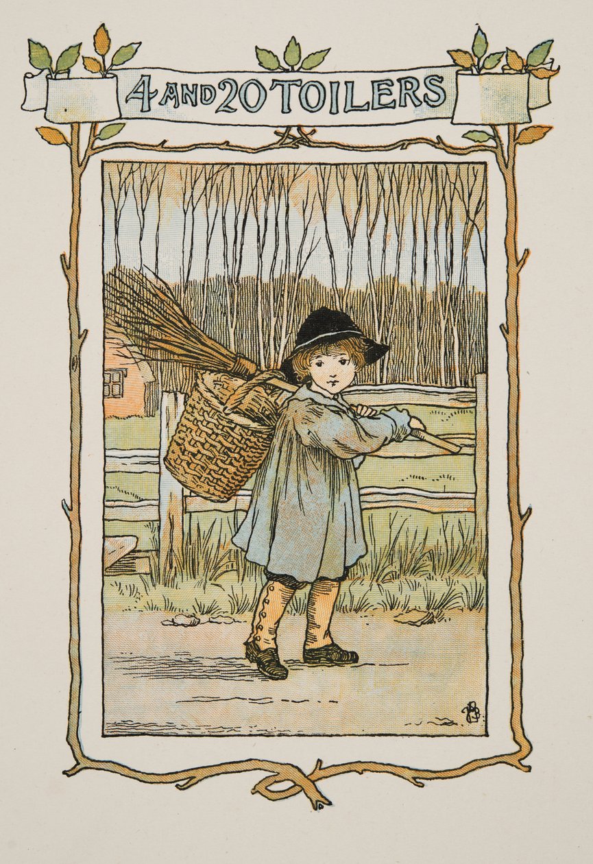 Vignette tirée de Four and Twenty Toilers, pub. 1900 (lithographie couleur) - Francis Donkin Bedford