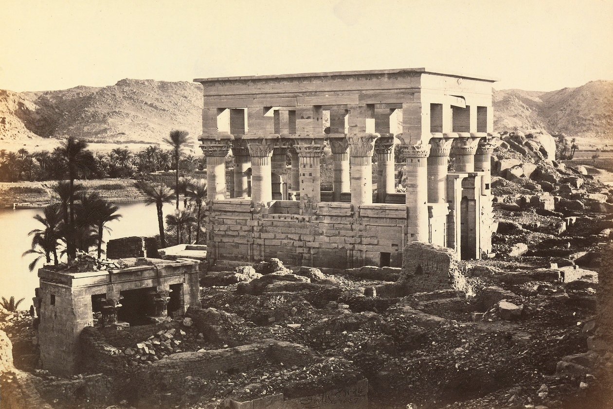 "Égypte et Palestine": pavillon de Trajan dans le complexe monumental de Philae, Île d