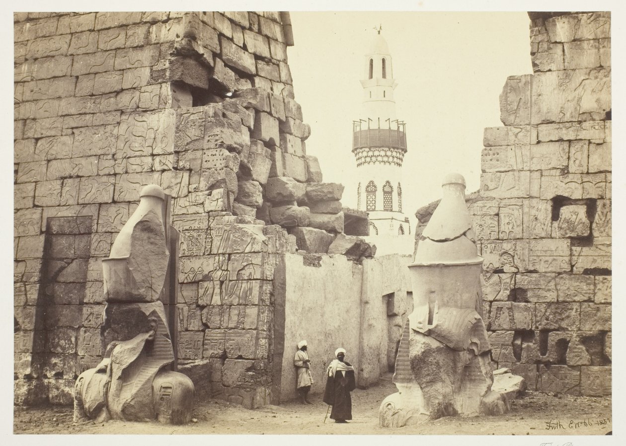 Entrée du Grand Temple, Louxor - Francis Frith
