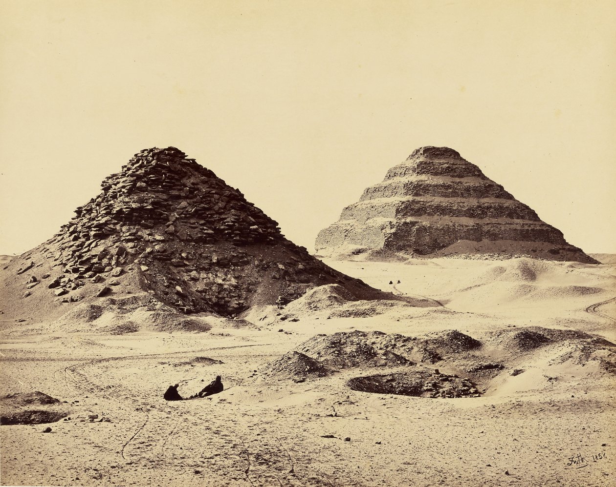 Les pyramides de Sakkarah. Depuis le nord-est - Francis Frith