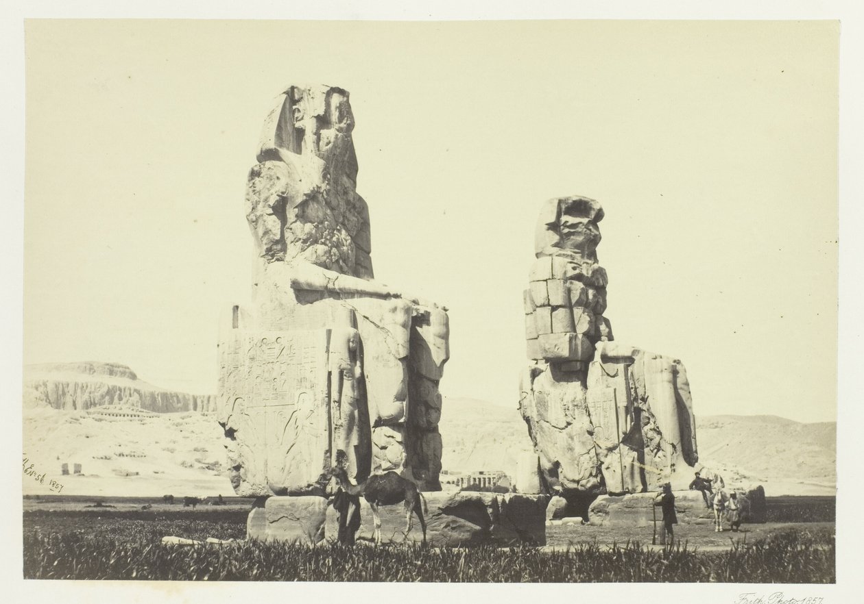 Statues de Memnon, plaine de Thèbes - Francis Frith