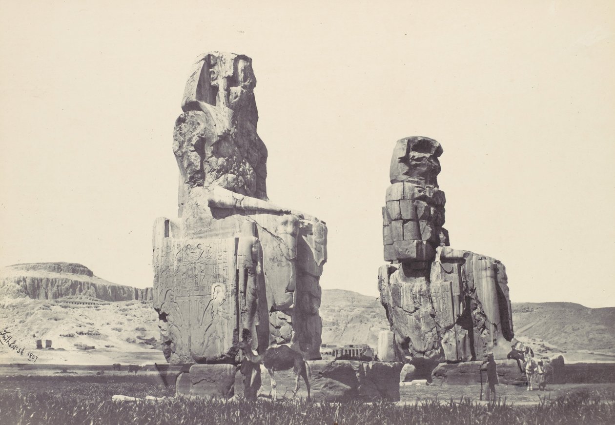 Les Statues de Memnon. Plaine de Thèbes - Francis Frith