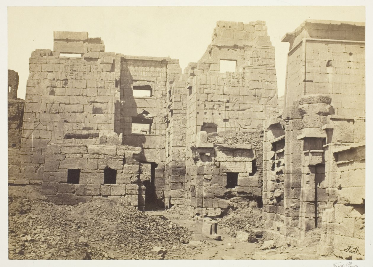 Le Palais du Temple, Medinet-Haboo - Francis Frith