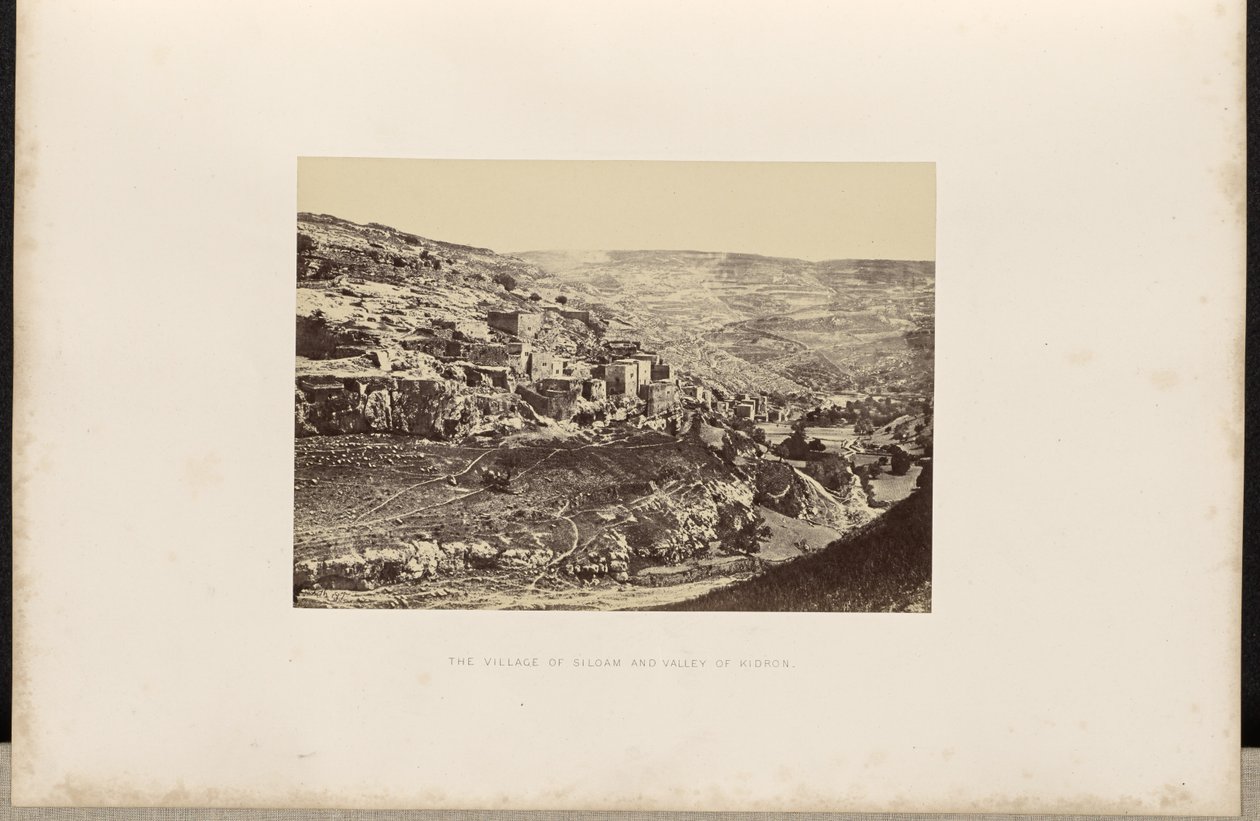Le village de Siloé et la vallée du Cédron. - Francis Frith