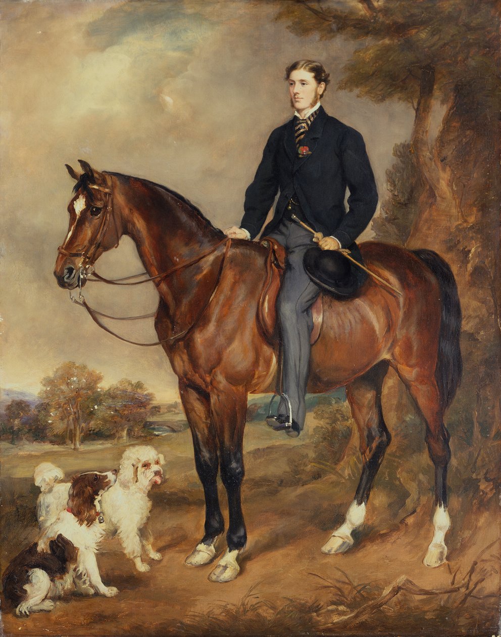 Portrait équestre de Seymour Sydney Hyde, 6e comte de Harrington - Francis Grant