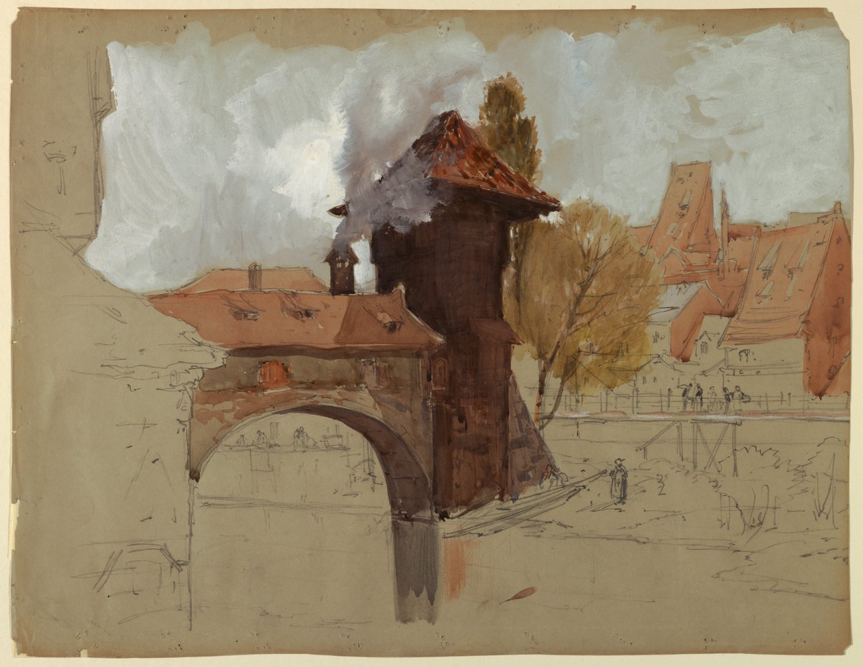Étude de pont et canal - Francis Hopkinson Smith
