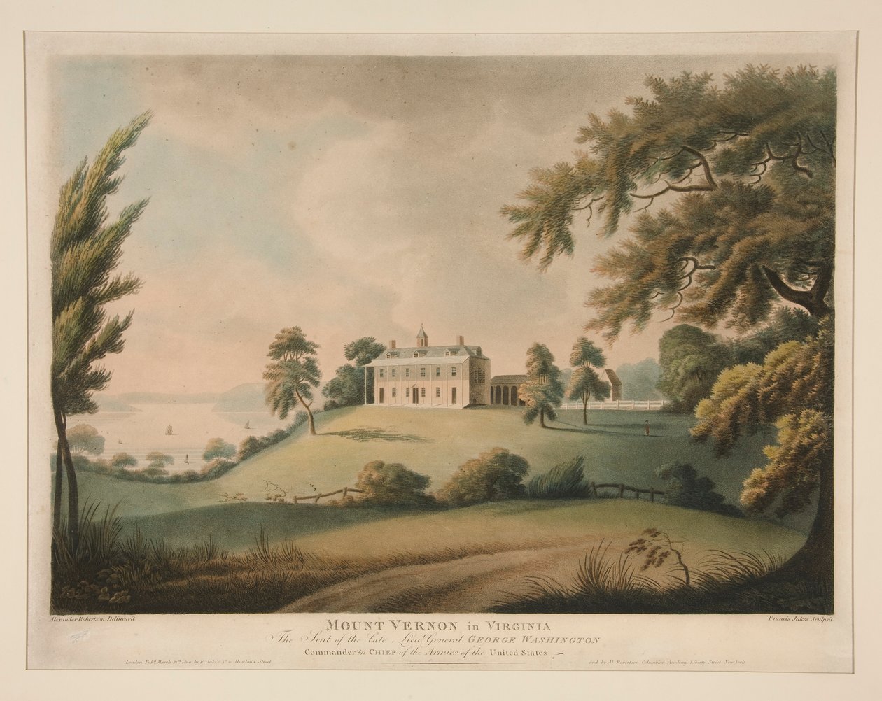 Mount Vernon en Virginie / La résidence du défunt Lieutenant Général George Washington - Francis Jukes