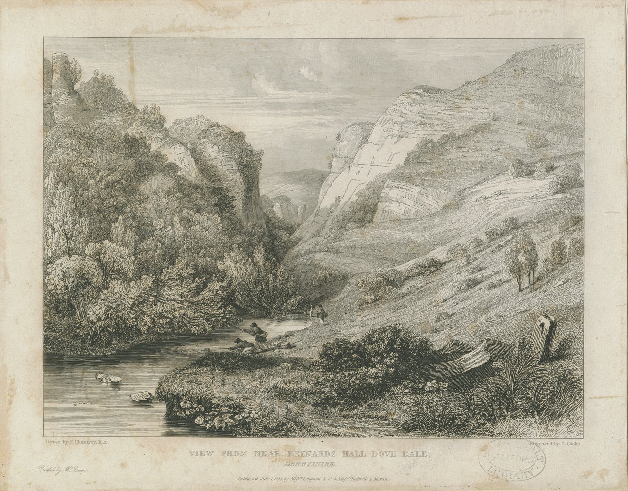 Dovedale - paysage: gravure, nd [c 1823] - Francis Legatt Chantrey