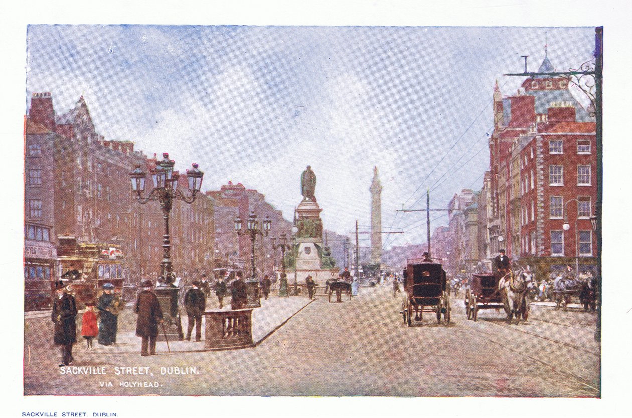 Rue Sackville, Dublin, de Peeps at Many Lands: Ireland publié par Adams & Charles, 1909 - Francis S. Walker