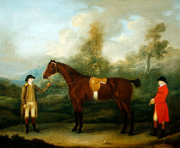 Chasseur avec son cheval et son palefrenier - Francis Sartorius