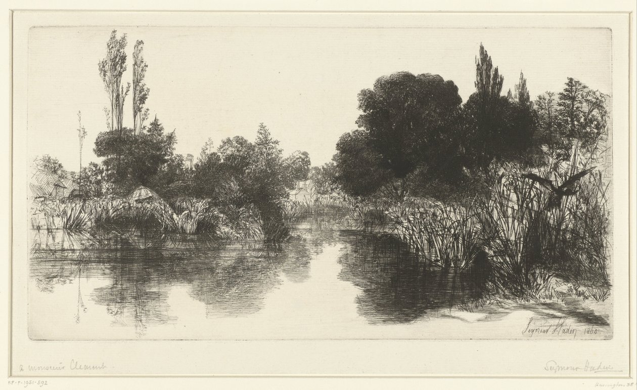 Étang - Francis Seymour Haden (Sir) (signed by artist)