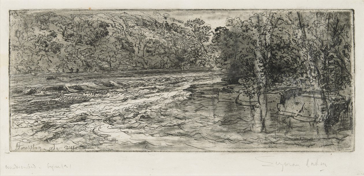 Un endroit probable pour un saumon, 1889 - Francis Seymour Haden