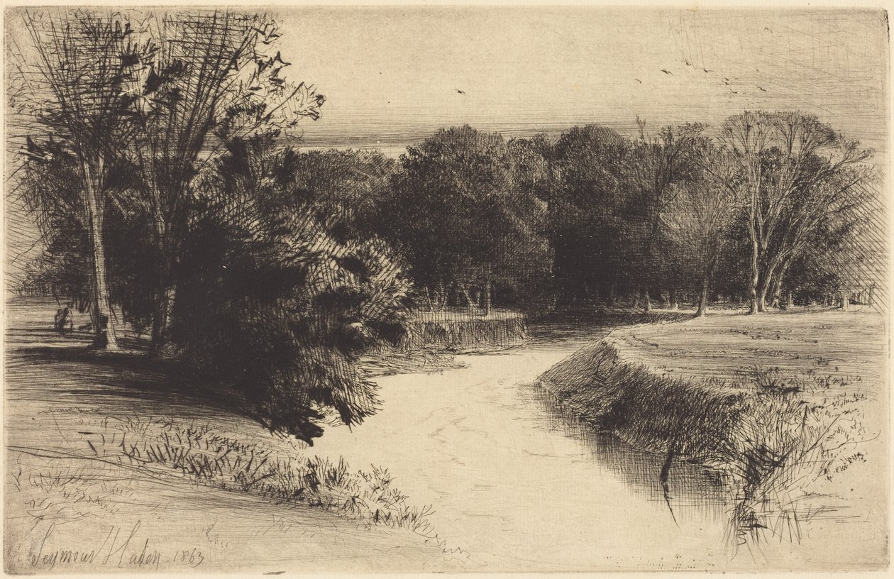 Un coucher de soleil en Irlande - Francis Seymour Haden