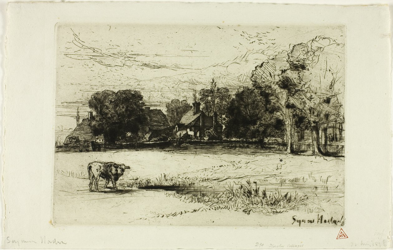 Cottages de Horsley - Francis Seymour Haden