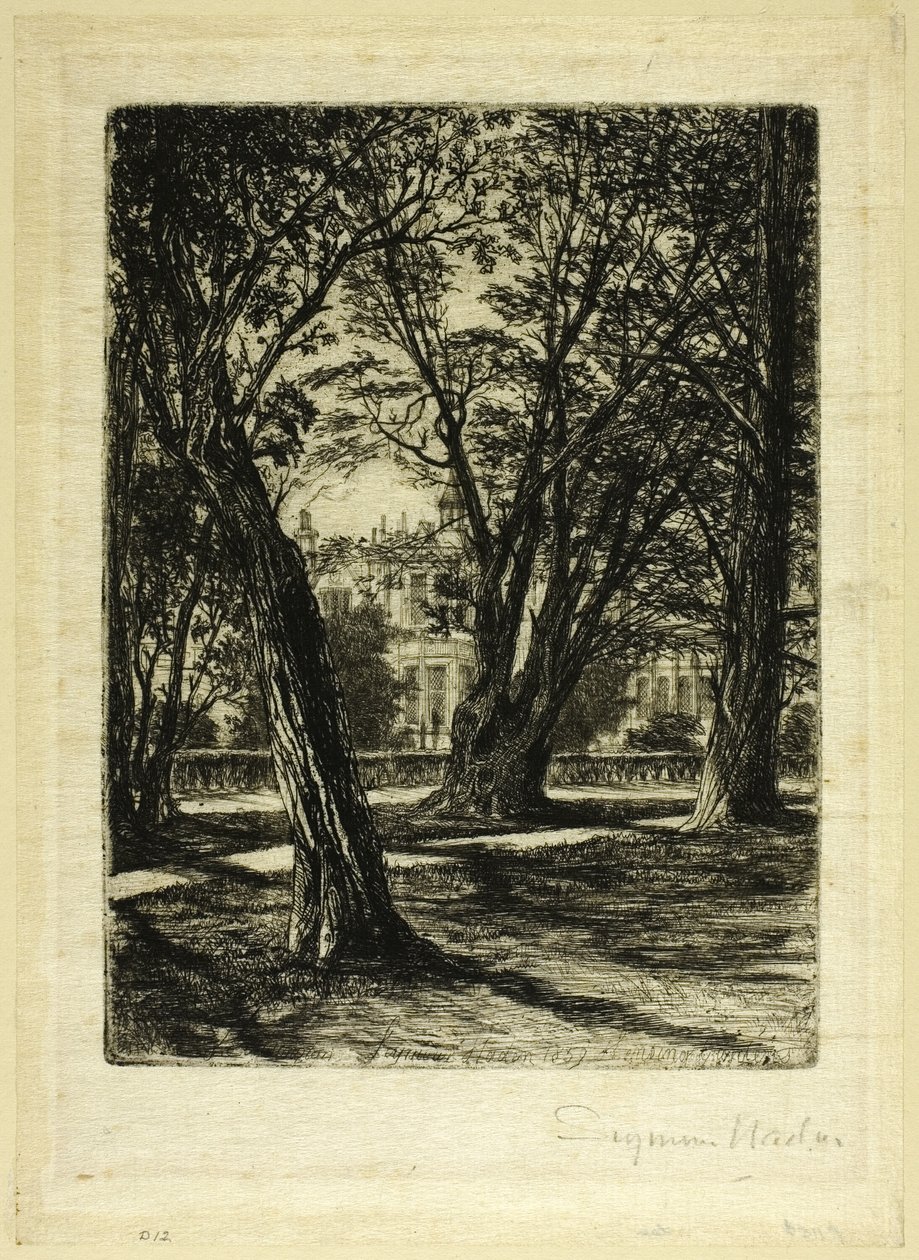 Jardins de Kensington, No. I (petite plaque) - Francis Seymour Haden