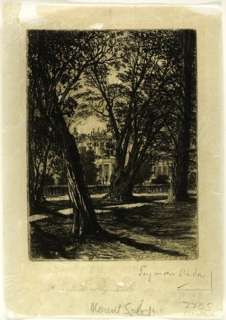 Jardins de Kensington, n° I (petite planche) - Francis Seymour Haden