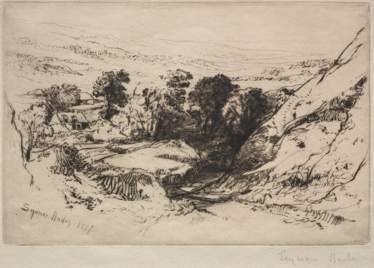 Nine Barrow Down, 1877 - Francis Seymour Haden