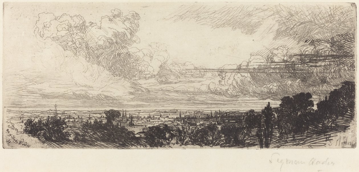 Par la fenêtre du bureau - Francis Seymour Haden