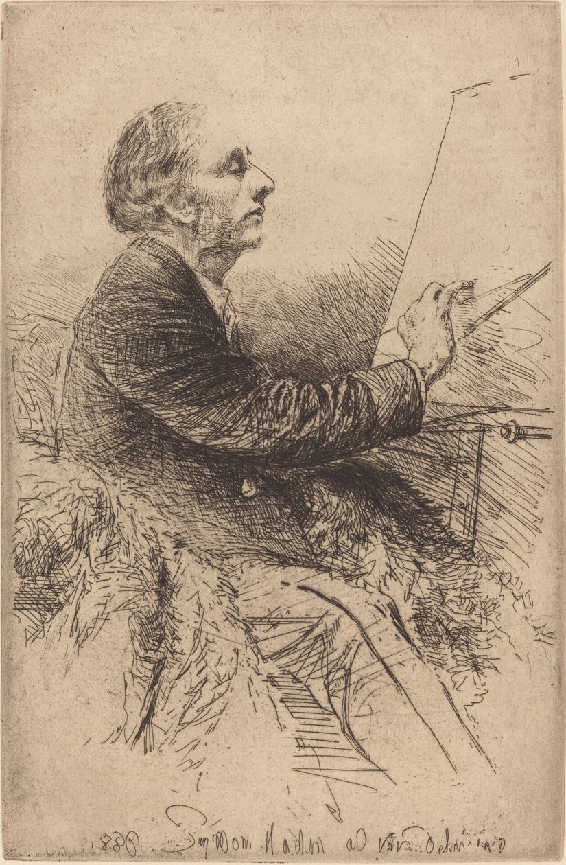 Autoportrait au chevalet - Francis Seymour Haden