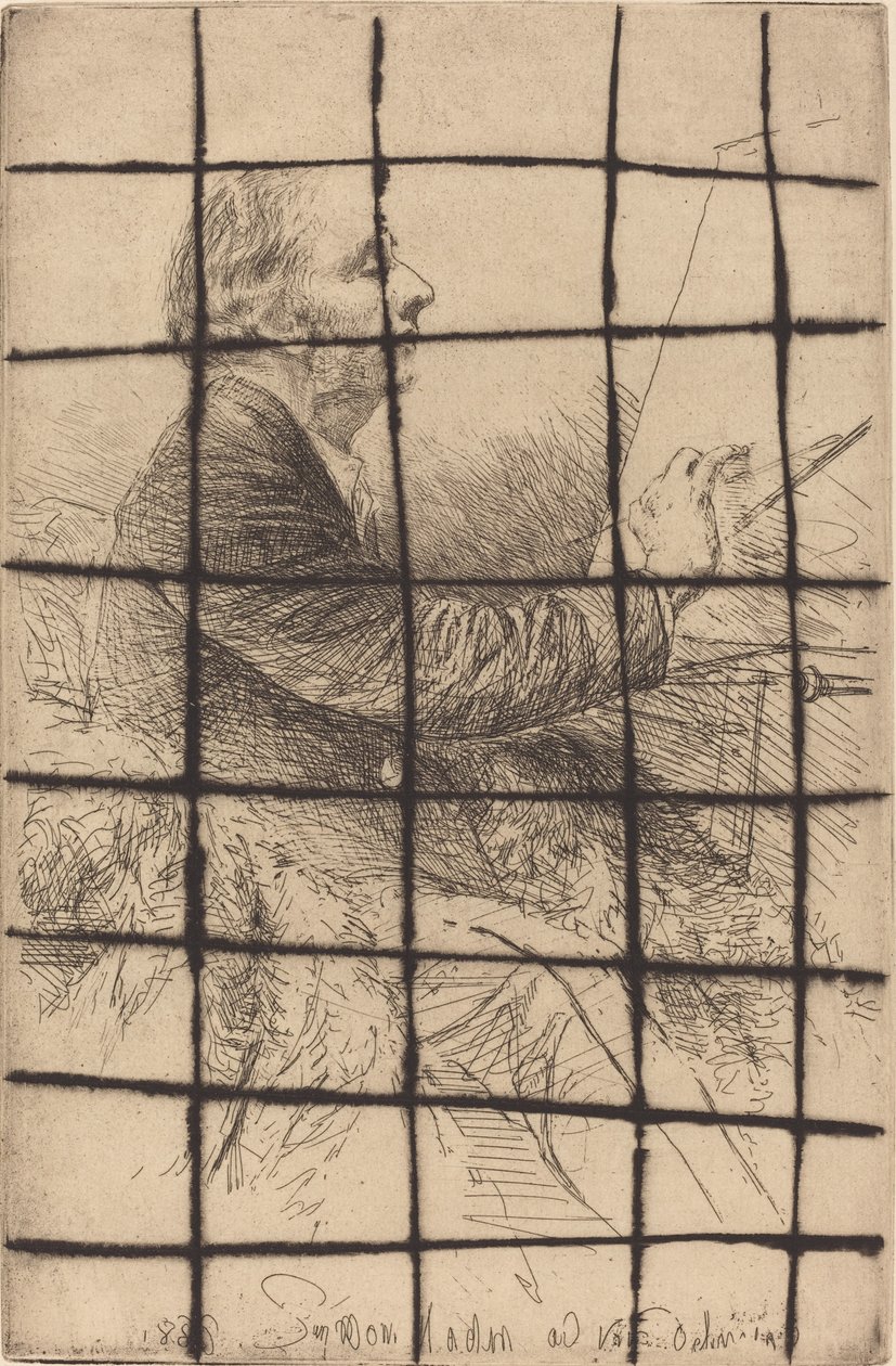 Autoportrait au chevalet - Francis Seymour Haden