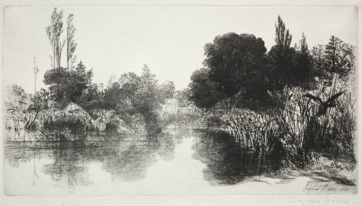 Shere Mill Pond, No. 11 La Grande Planche, 1860 et plus tard - Francis Seymour Haden