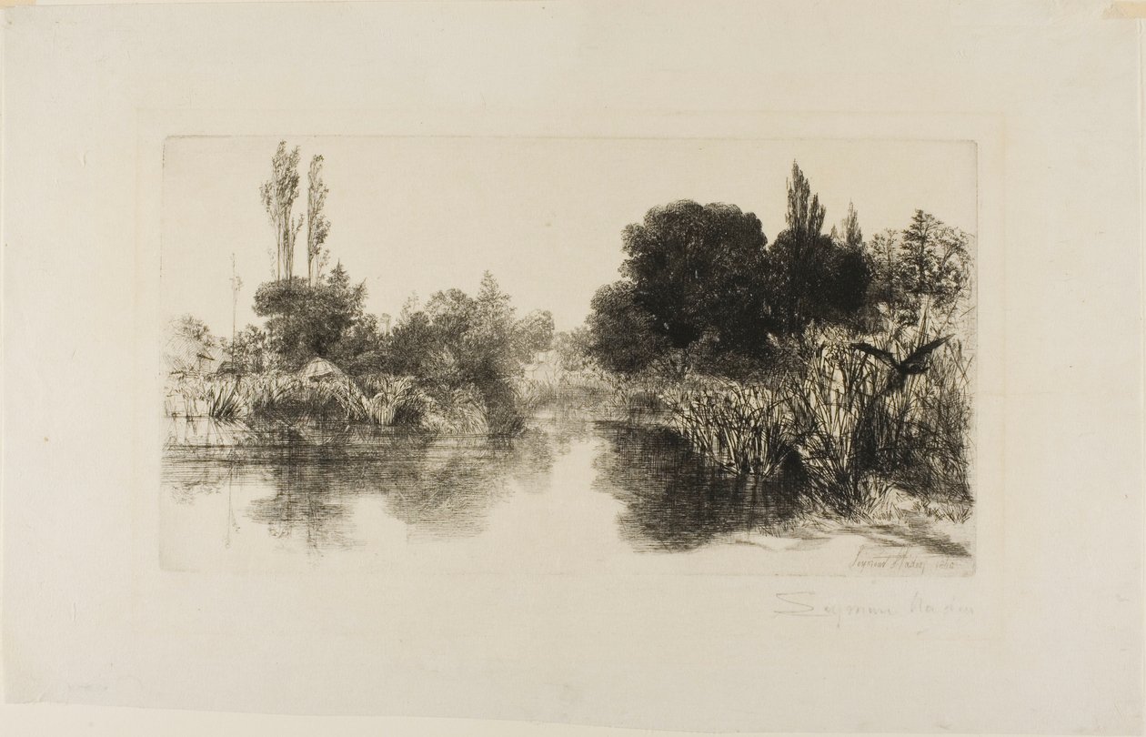 Étang de Shere Mill, No. II (grande plaque) - Francis Seymour Haden