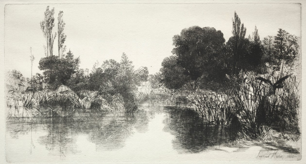 Étang de Shere Mill La Grande Planche, 1860 - Francis Seymour Haden