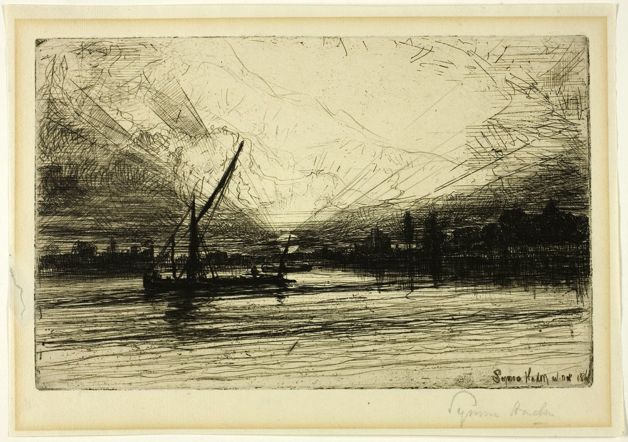Coucher de Soleil sur la Tamise - Francis Seymour Haden